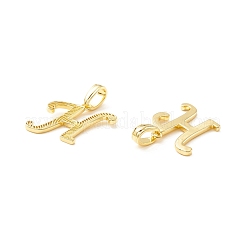 Colgantes de letras de latón ecológicos con revestimiento en rack&nbsp;KK-K265-02G-H