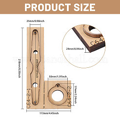 Stanzform aus Holz und Karbonstahl für Leder&nbsp;DIY-WH0622-221D