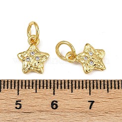Pendentifs avec zircon cubiques à micro-pavés en laiton&nbsp;KK-D375-34G-01