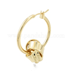 Orecchini a cerchio con perline in ottone per donna&nbsp;EJEW-P205-10G