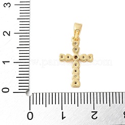 Pendentifs avec zircon cubiques à micro-pavés en laiton&nbsp;KK-U056-50G