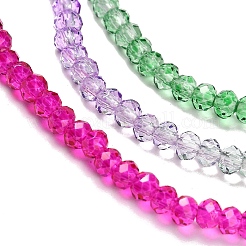Brins de perles de verre peints transparents&nbsp;X1-DGLA-A034-T2mm-A06