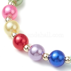 Braccialetti elastici con perle acriliche rotonde&nbsp;BJEW-JB11424