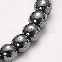 Nichtmagnetischen synthetischer Hämatit Perlen Armbänder stretch&nbsp;BJEW-Q692-43-8mm