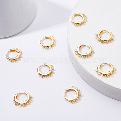Messing Huggie Hoop Ohrring Zubehör&nbsp;KK-BC0006-25G-NF