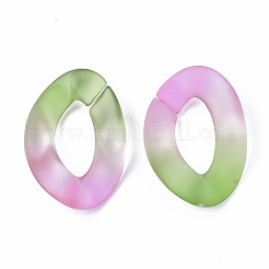 Sprühlackierte zweifarbige transparente Acrylverbindungsringe&nbsp;OACR-S036-001B-N