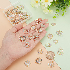 40 stücke 10 stile legierung strass anhänger&nbsp;ALRI-AR0001-10