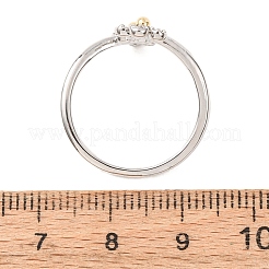 Bagues ouvertes en laiton avec micro pavé de zircones cubiques pour femmes&nbsp;RJEW-C168-02P