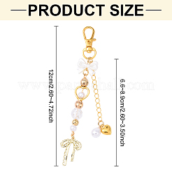 Decorazioni pendenti in lega e perle finte in plastica e acrilico ccb&nbsp;HJEW-YW00090-03