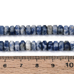 Natürliche blaue Fleck Jaspis Perlen Stränge&nbsp;G-N357-14A-04