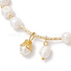 Charm-Armbänder aus natürlichen Süßwasser-Zuchtperlen für Damen&nbsp;BJEW-JB11954