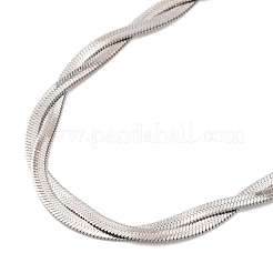 Schlangenketten-Halsketten aus Edelstahl 304&nbsp;NJEW-M075-02A-P