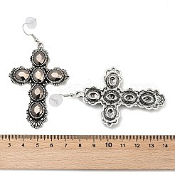 Orecchini pendenti in lega di vetro per donna&nbsp;EJEW-U053-03AS-01