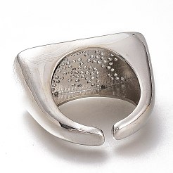 Anneaux de manchette ouverts en zircone cubique transparent micro-pavé en laiton réglable&nbsp;ZIRC-I049-34