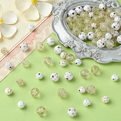 120 Stück 6 Stile gemischte Acrylperlen&nbsp;MACR-YW0003-03
