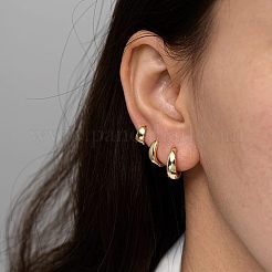 Eleganti orecchini geometrici ovali in argento sterling s925 da indossare tutti i giorni&nbsp;ER3464-1