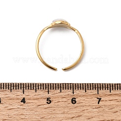Armreife aus Edelstahl 304 und Naturmuschel für Damen&nbsp;RJEW-G372-01G-08