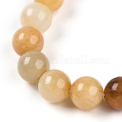 Bracelets extensibles de perles de jade topaze naturelle&nbsp;BJEW-T022-04M