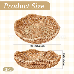 Panier de rangement en rotin&nbsp;AJEW-WH20054-338B