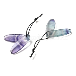 2 Stück natürliche Fluorit-Anhänger&nbsp;G-Z064-01B