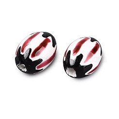 Perles en porcelaine manuelles&nbsp;PORC-Q007-08C