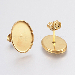 Engastes de aretes de acero inoxidable 304 con revestimiento iónico (IP)&nbsp;STAS-F148-03G