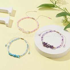 3 Stück Armbänder im 3-Stil aus natürlichen&nbsp;BJEW-JB09573