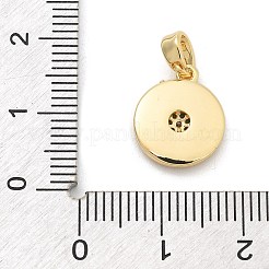 Colgantes de circonita cúbica con micro pavé de latón&nbsp;KK-M303-01G-02