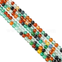 Natürliche Achat runde Perle Stränge&nbsp;G-A130-3mm-K03