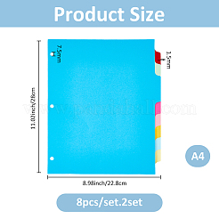 Fogli divisori per indice di quaderno con copertina rigida in carta&nbsp;AJEW-WH0314-735