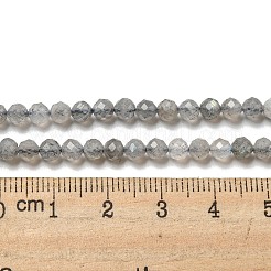 Facettiert rund Natur Labradorit Perlenstränge&nbsp;LS-G-I156-03-4mm
