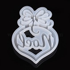 Noël bricolage coeur avec des moules en silicone mot noel&nbsp;X-DIY-L021-64