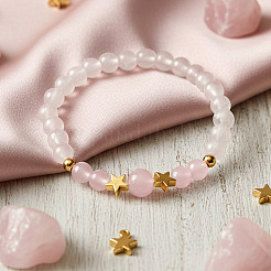 Stretch-Armbänder aus natürlichen Edelsteinen mit runden Perlen für Damen&nbsp;KW4259