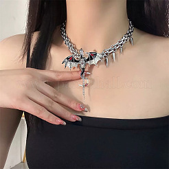 Collares colgantes de pterosaurio con esmalte de aleación&nbsp;NJEW-Z110-01P