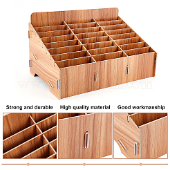 Handy-Aufbewahrungsbox aus Holz mit 24 Gitter&nbsp;CON-WH0094-05A