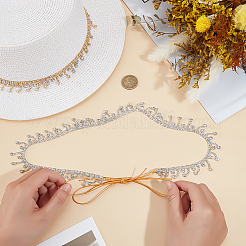 2 Stück Eisen-Strass-Cup-Kette Hutband&nbsp;HJEW-ME00028