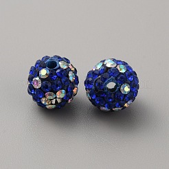 Polymer Ton Strass Perlen&nbsp;FIND-WH0419-40H
