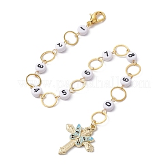 7 pièces croix et papillon en alliage émail tricot rangée compteur chaînes et kits de marqueurs de point de verrouillage&nbsp;HJEW-JM01336