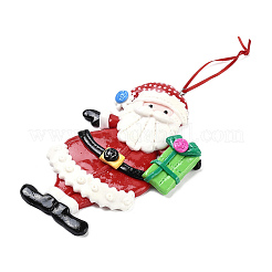 Décorations de pendentif en argile polymère faites à la main du père Noël de Noël&nbsp;HJEW-P017-01F