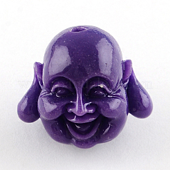 Gefärbt Buddha-Kopf synthetical Korall&nbsp;CORA-R011-26