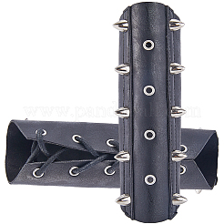 Bracciale regolabile in cordino in pelle pu con cordino cerato&nbsp;AJEW-WH0415-24B