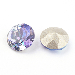 Cabochon in vetro con strass in vetro placcato oro e schiena a punta&nbsp;RGLA-J012-8mm-539LS