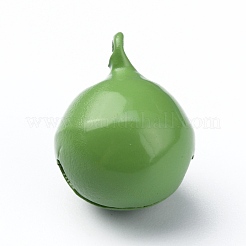 Pendentifs cloche en laiton peints à la cuisson&nbsp;KK-WH0044-35H