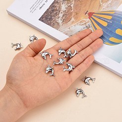 Anlaufgeschützte Delfin-Anhänger aus 304 Edelstahl&nbsp;STAS-I045-29