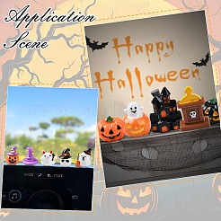 32 Stück 16 Stile Halloween-Dekorationen aus Kunstharz.&nbsp;DJEW-CJ0001-04