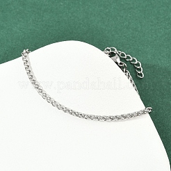 Weizenkettenarmbänder aus 304 Edelstahl für Unisex&nbsp;BJEW-K282-01B-P