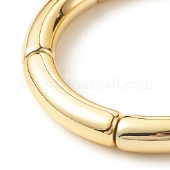 Gros bracelet extensible en perles de tube incurvé en acrylique pour femme&nbsp;BJEW-JB07628