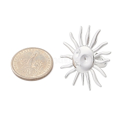 Anlaufgeschützte offene Manschettenringe aus 304er Edelstahl mit Sonnenmotiv&nbsp;RJEW-M047-03P