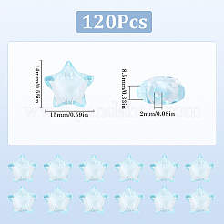 120pcs perles acryliques transparentes&nbsp;TACR-SP0001-11C