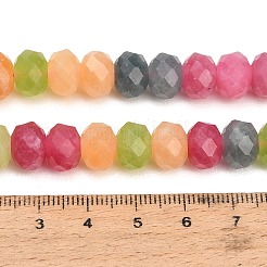 Fili di perle sfaccettate di giada bianca naturale tinta&nbsp;GG-CBAE966-01B-K